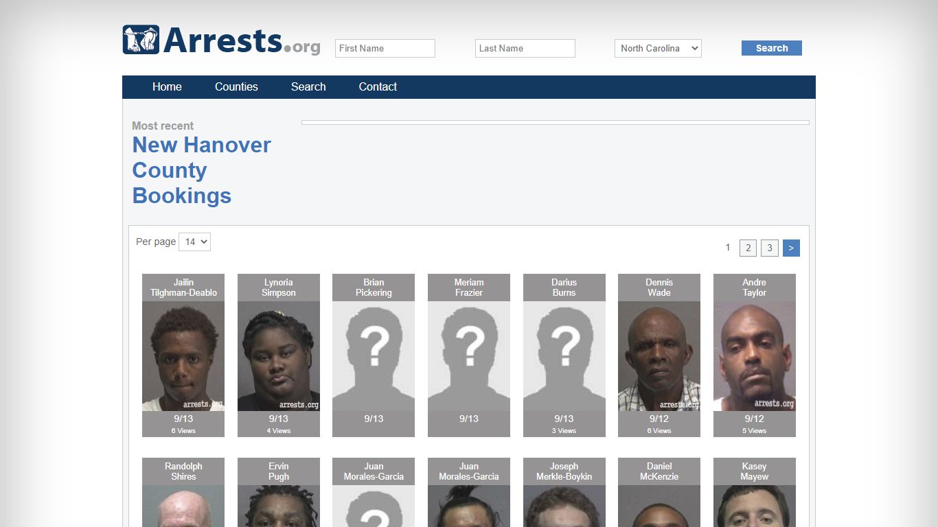 New Hanover County Arrests and Inmate Search